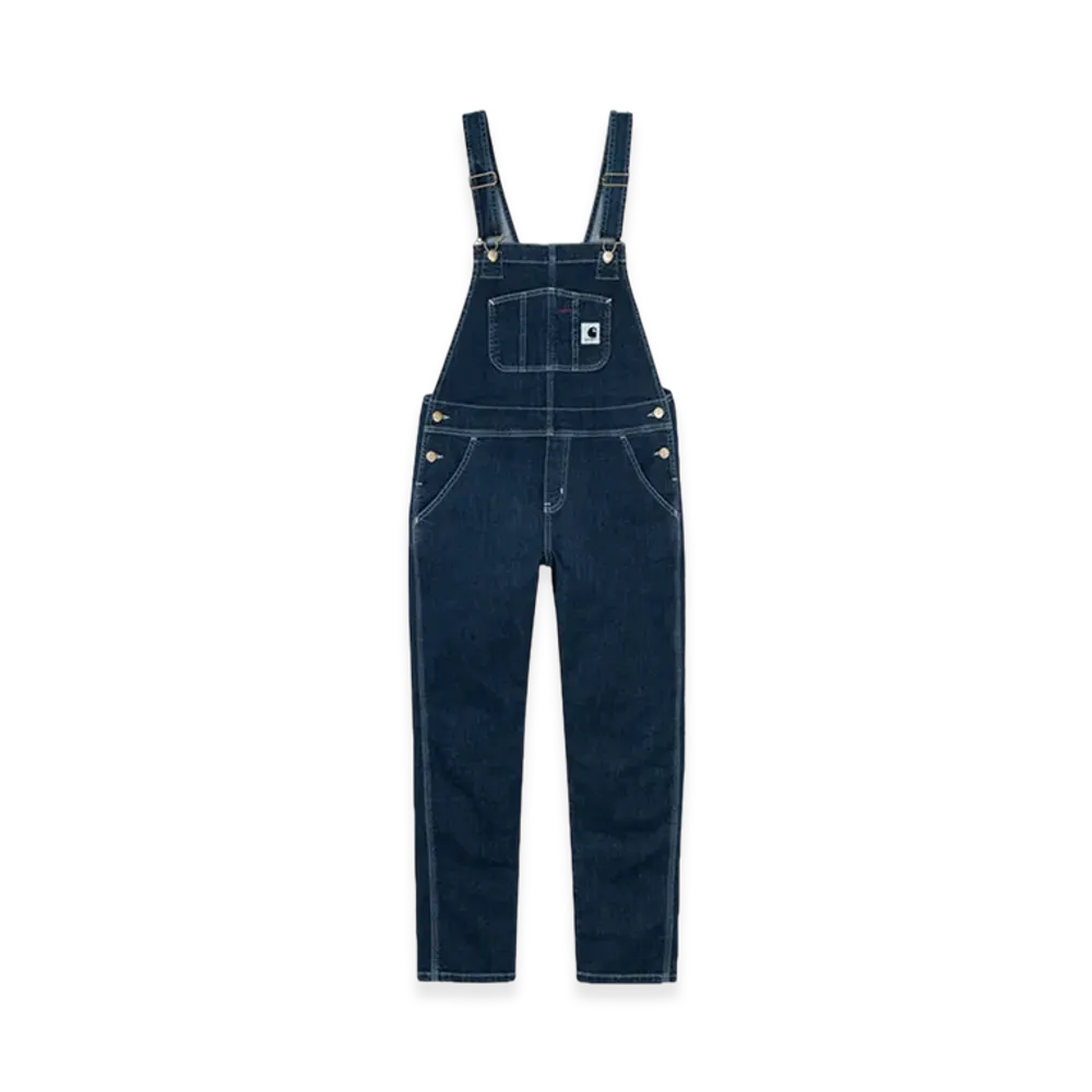 Carhartt WIP Women's Gallatin Blue Stretch Denim Bib Overall "Blue Stone Washed"