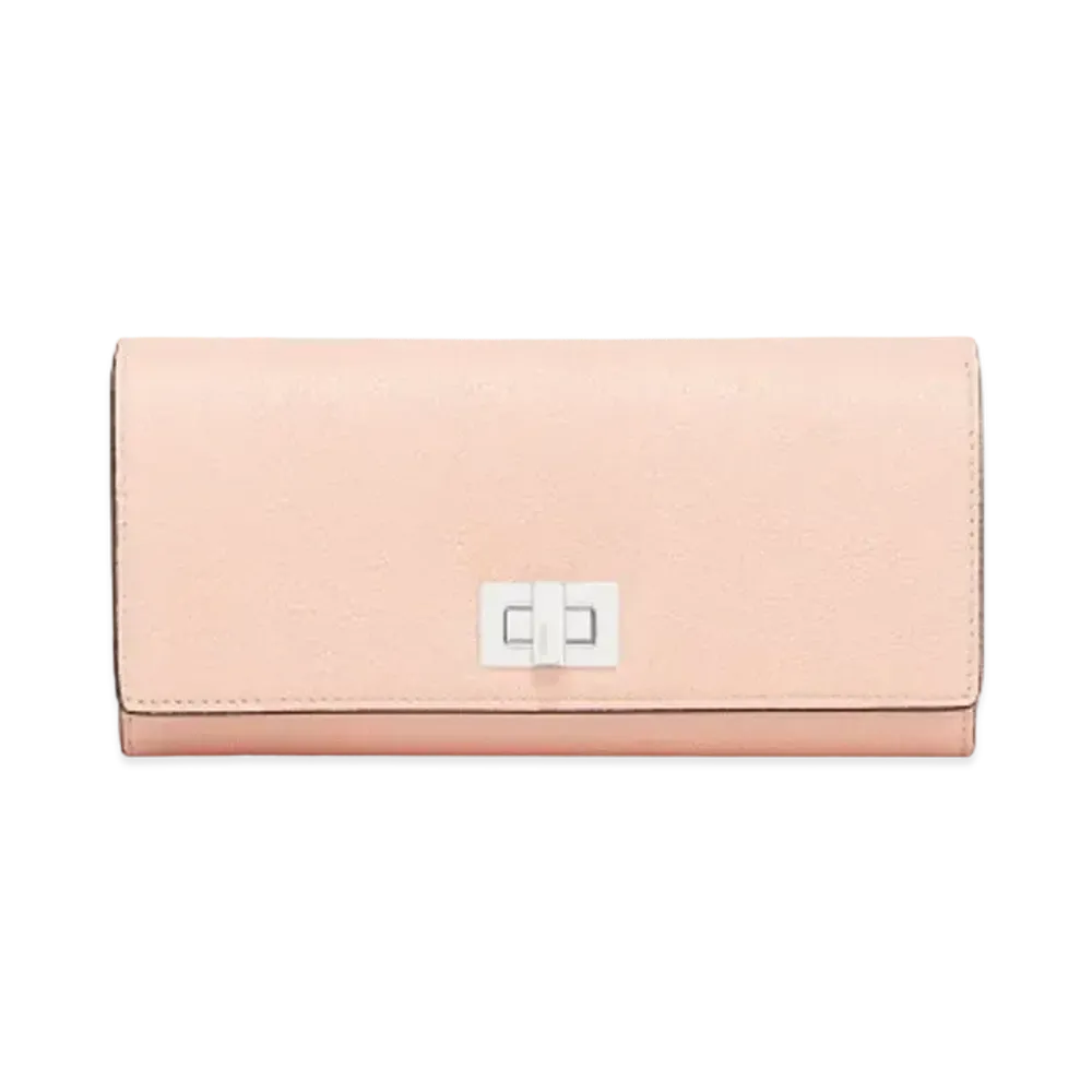 FENDI Peekaboo Continental Leather Wallet "Pink"