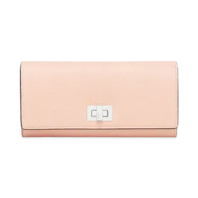 FENDI Peekaboo Continental Leather Wallet "Pink"