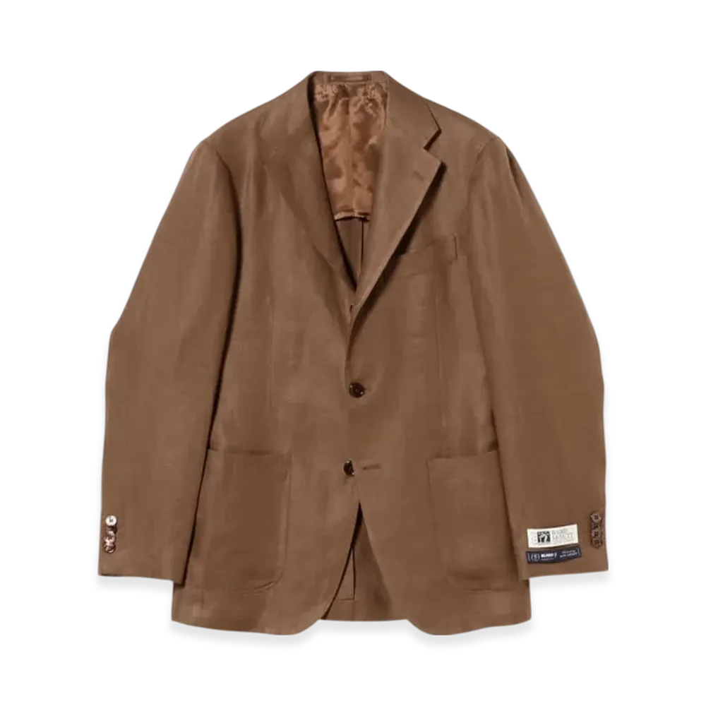 BEAMS Easy Baird Mcnutt Linen Solid Jacket "Tan"