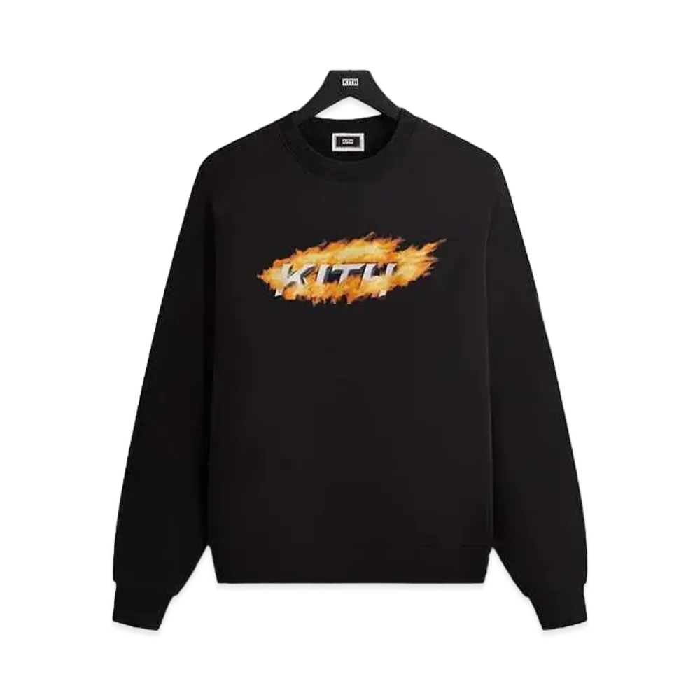 Kith Orbit Flame Vintage Nelson Crewneck "Black"