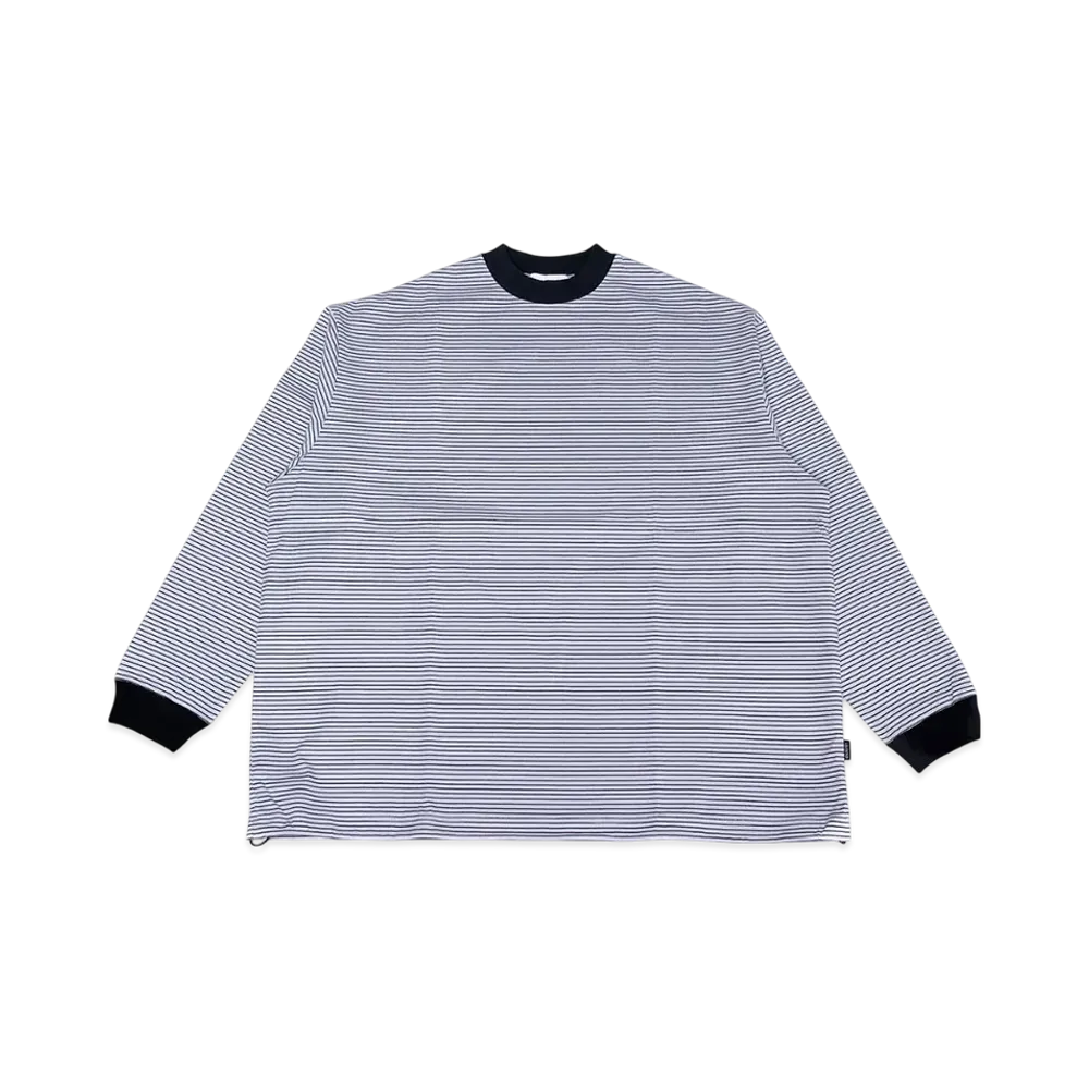 ALOUND Striped Oversize Longsleeve Tee "White"