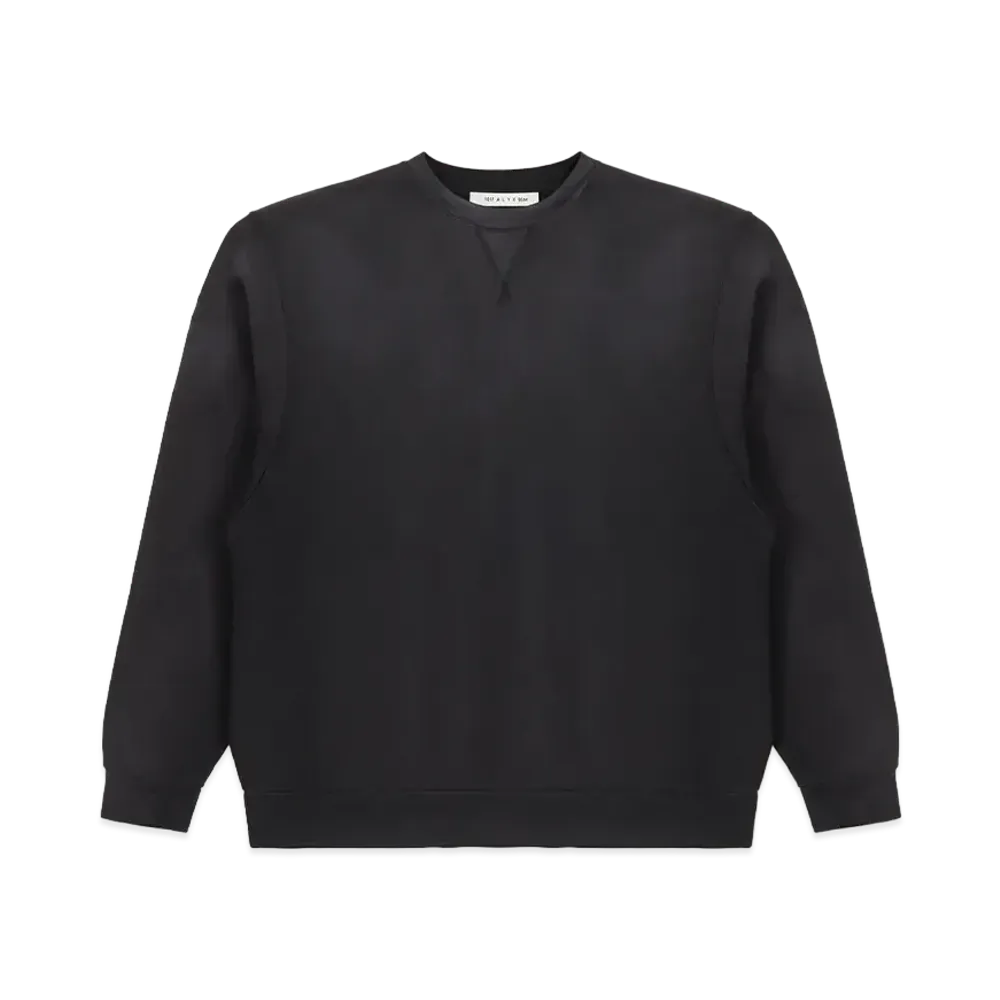 1017 ALYX 9SM Garment Dye Boxy Crewneck Sweatshirt "Washed Black"