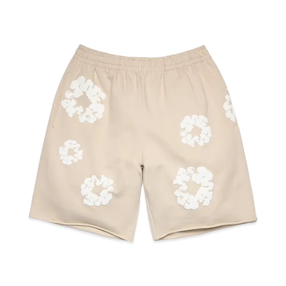 DENIM TEARS Cotton Wreath Sweatshorts "Cream"