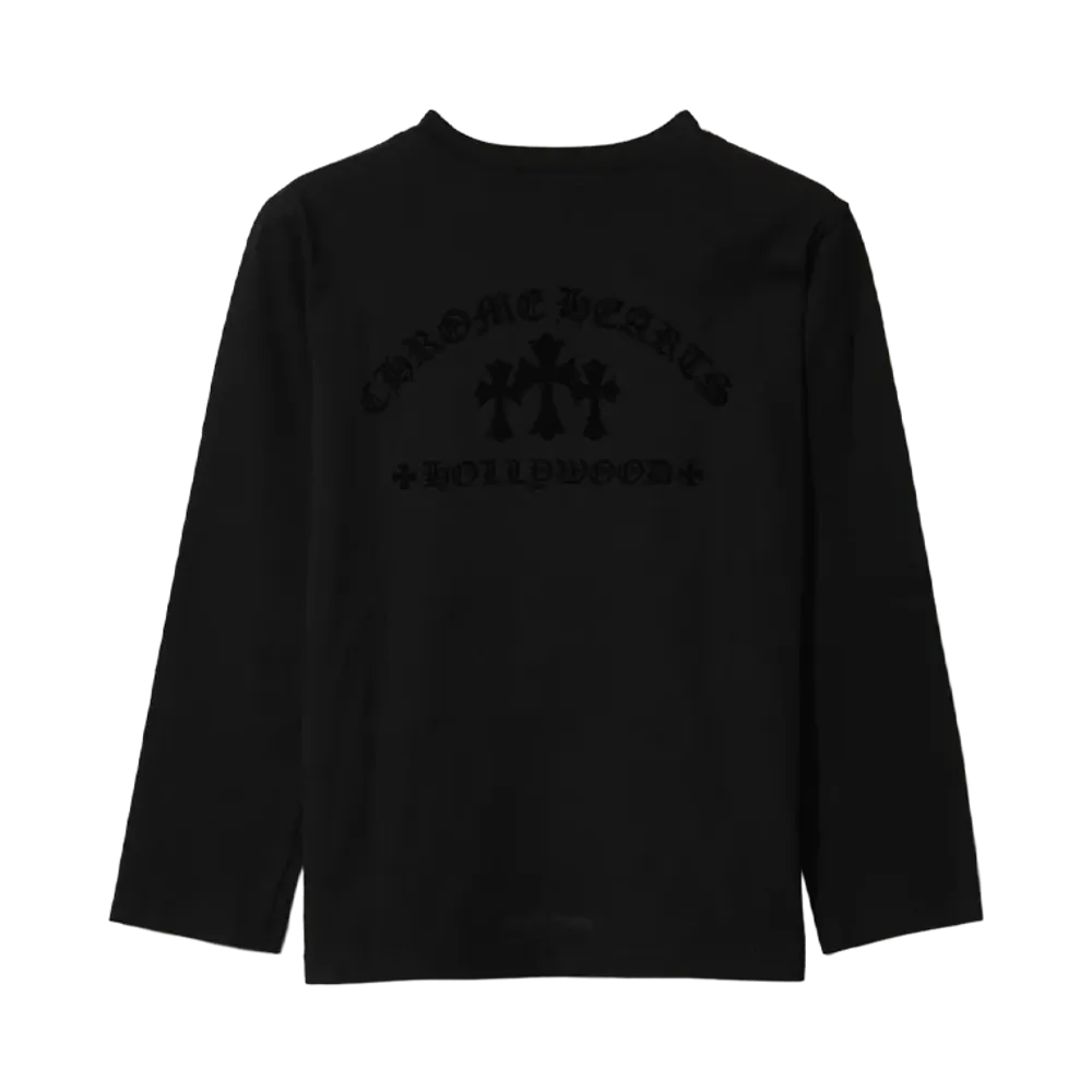 Chrome Hearts Cemetery Cross Patch Long Sleeve T-shirt "BLACK"