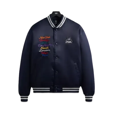 Kith New York to the World Satin Bomber Jacket "Nocturnal"