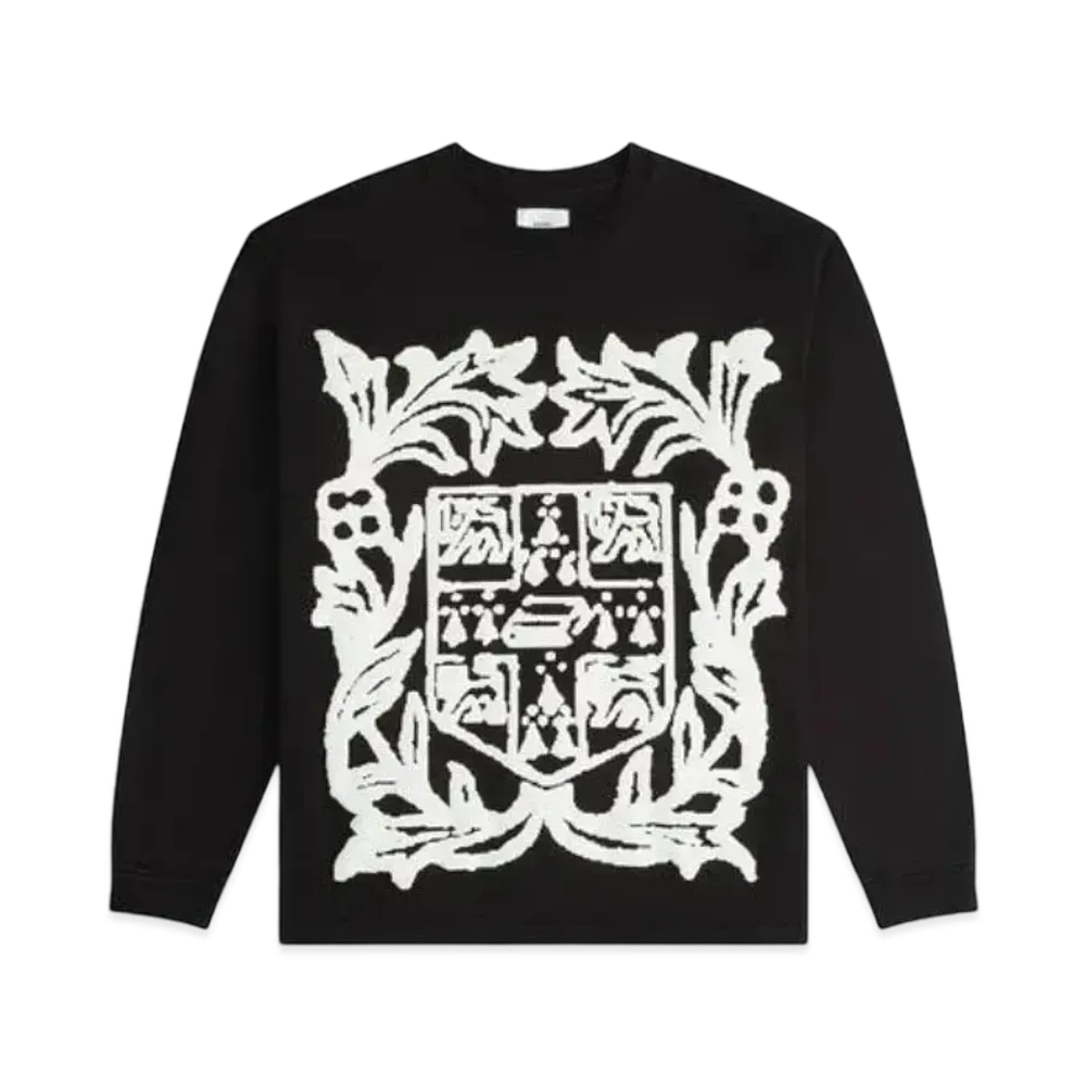 RHUDE Veritas Crest LS Tee "Black"
