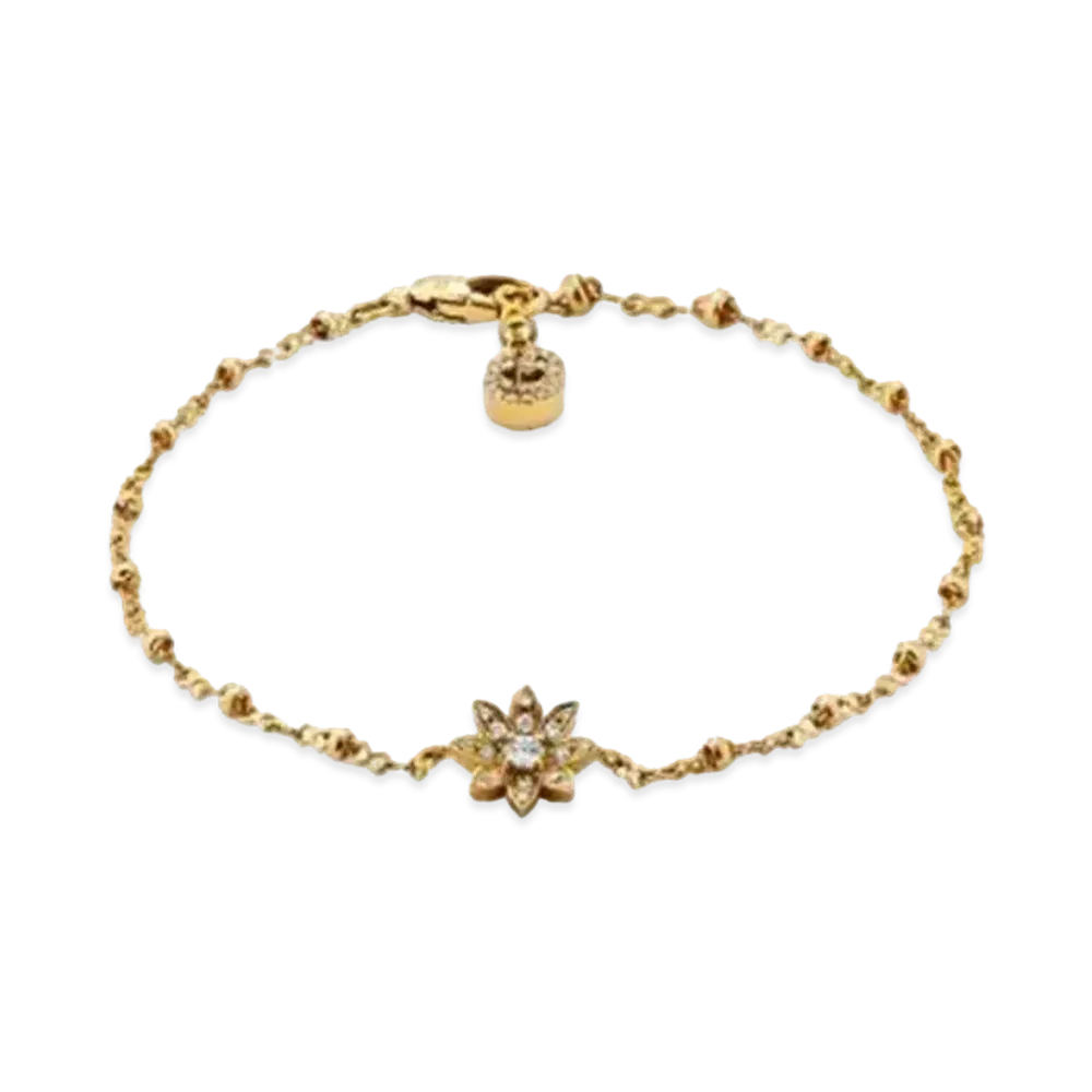 GUCCI Gucci Flora 18K Bracelet With Diamonds "Gold"