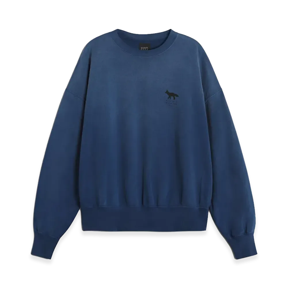 Maison Kitsune x KURO Sunfaded Fox Sweatshirt "Dark Navy"