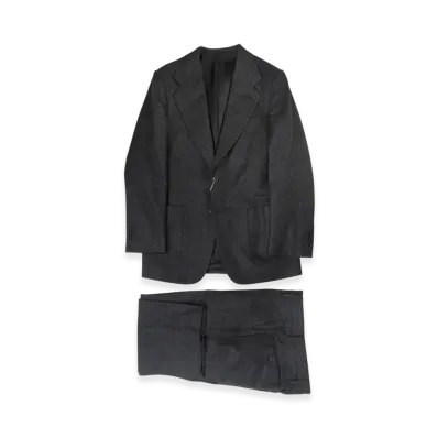 COMOLI Wool Flannel Suit "Charcoal"