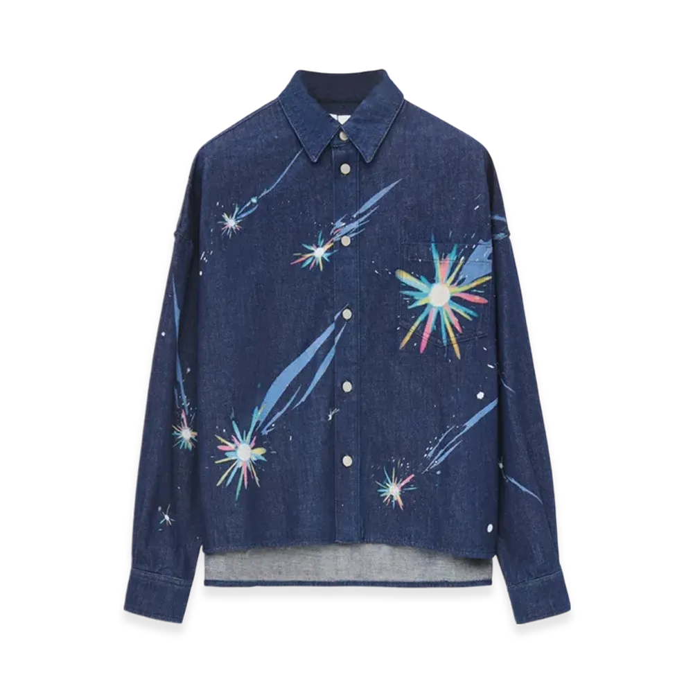 LOEWE x Howl's Moving Castle Magical Sky Overshirt in Denim "Navy Blue"