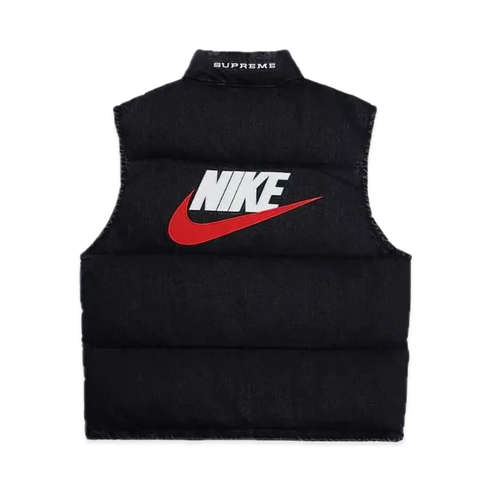 Supreme x Nike Denim Puffer Vest "Black"