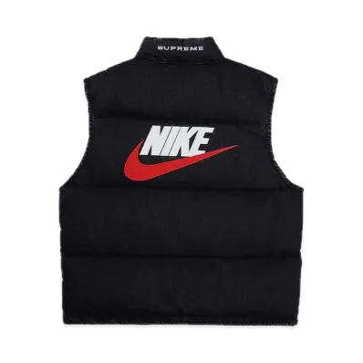 Supreme x Nike Denim Puffer Vest "Black"