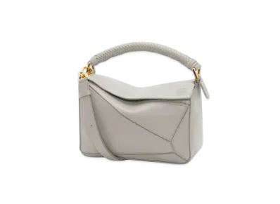 LOEWE Small Puzzle Bag in Smooth Calfskin "Shell Grey"