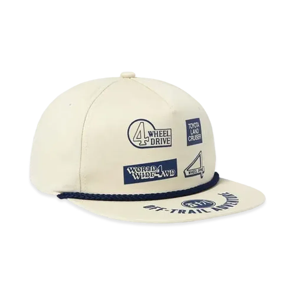 HUF x TOYOTA LAND CRUISER 4 Wheel Drive Trucker Hat "Natural"
