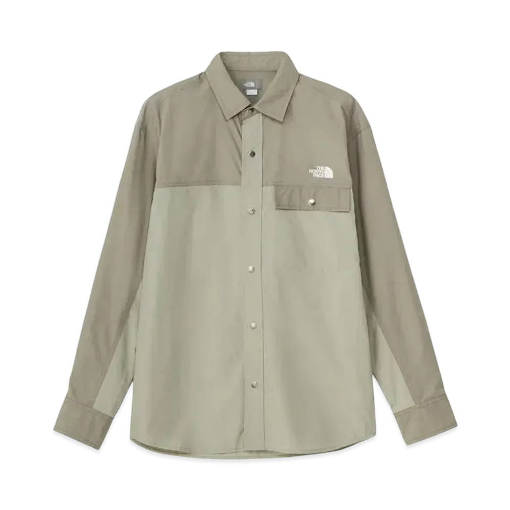 The North Face Long Sleeve Nuptse Shirt "Cavan GrayxClay Gray"