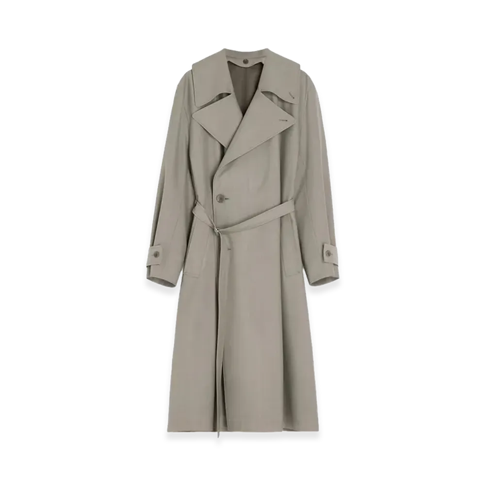 LEMAIRE Women's Double-Breasted Trench Coat "Dove"