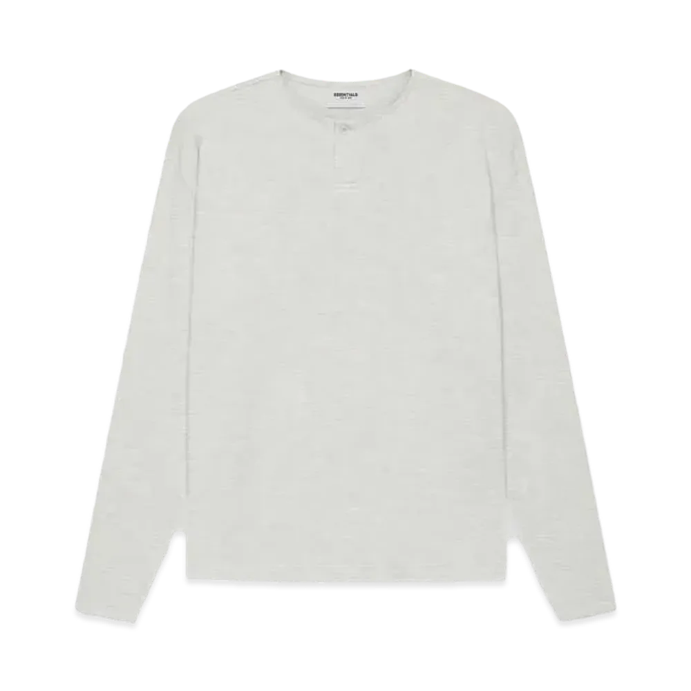 FEAR OF GOD ESSENTIALS Thermal Henley Long Sleeve "Light Heather Oatmeal"