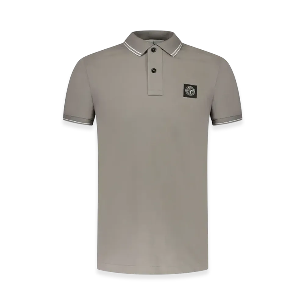 Stone Island 2SC18 Stretch Cotton Pique Short Sleeve Polo Shirt - 24SS "Dove Grey"