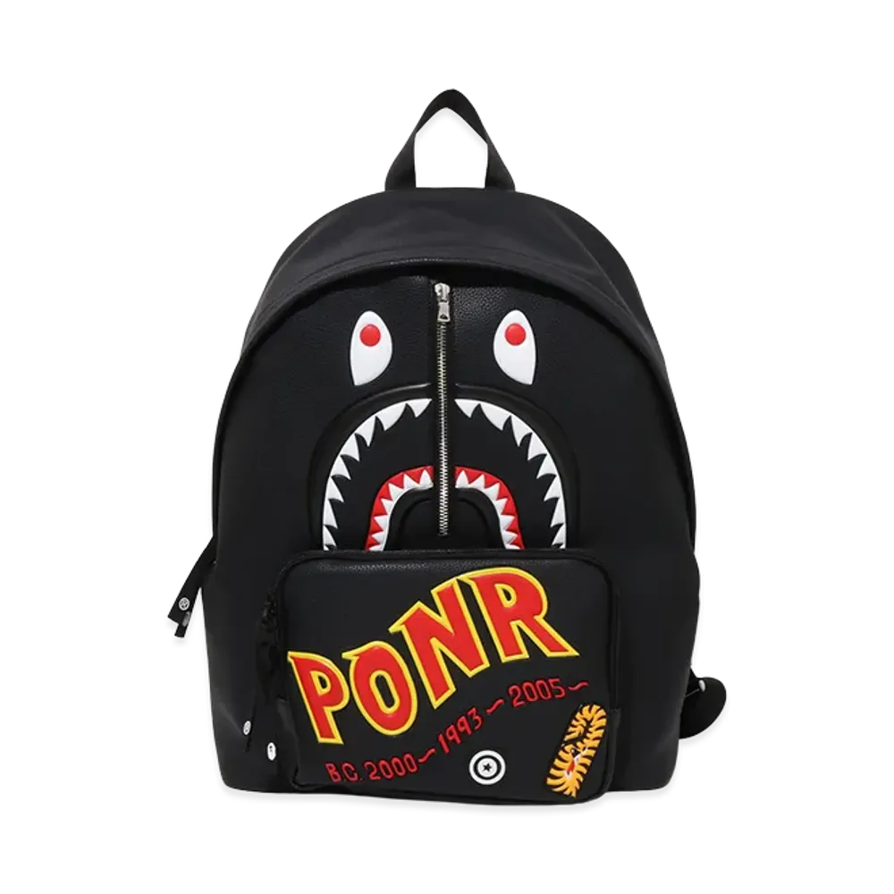 A BATHING APE Women's 2nd Shark Daypack "Black"