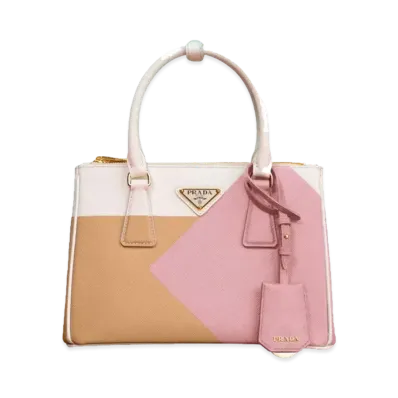 PRADA Galleria Saffiano Special Edition Small Bag "Yellow/Pink"
