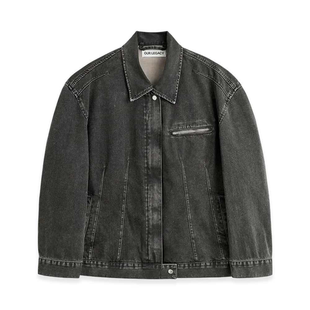 OUR LEGACY Women's Draft Jacket "Black Coated Wash"