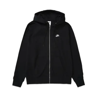 Nike Club Ft Full Zip Hoodie "Black"