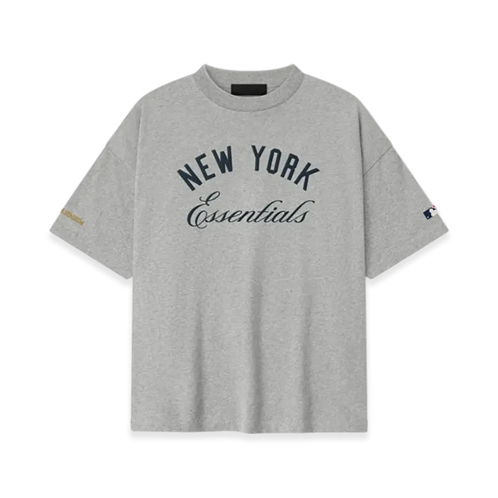 FEAR OF GOD ESSENTIALS Yankee Stadium 90s Tee "Concrete Heather"