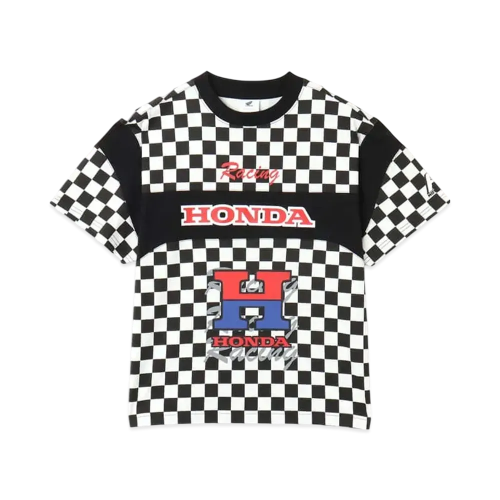 atmos pink x HONDA Racing Over T-shirt "Check"