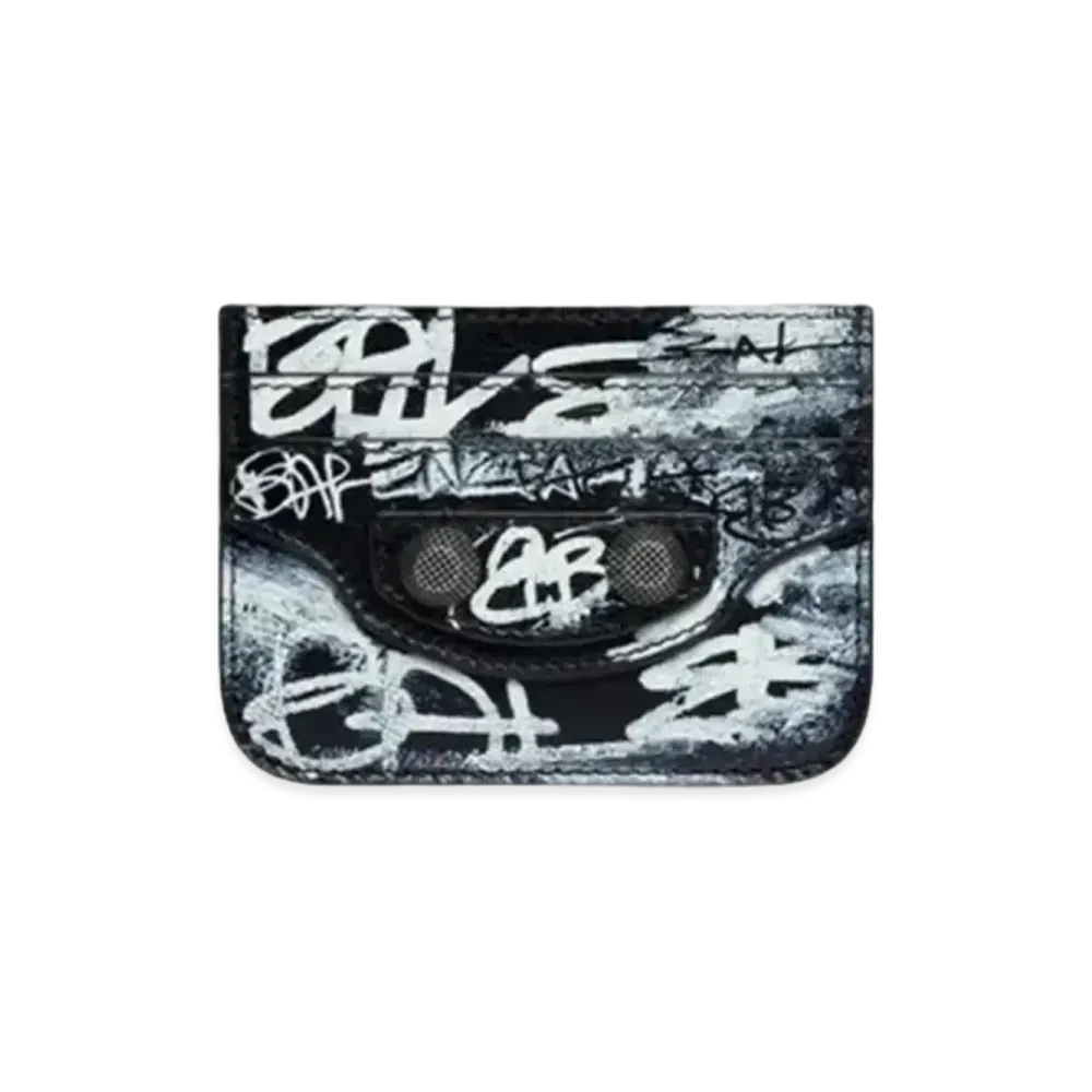 BALENCIAGA Le Cagole Card Holder Graffiti "Black"