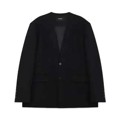 WE11DONE Collarless Suit Blazer "Black"
