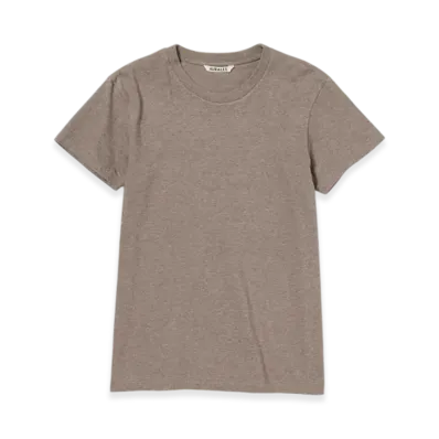 AURALEE Seamless Crew Neck Tee "Top Brown"