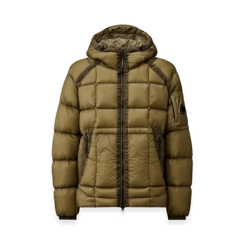 C.P. Company D.D. Shell Hooded Down Puffer Jacket "Fungi Grey"