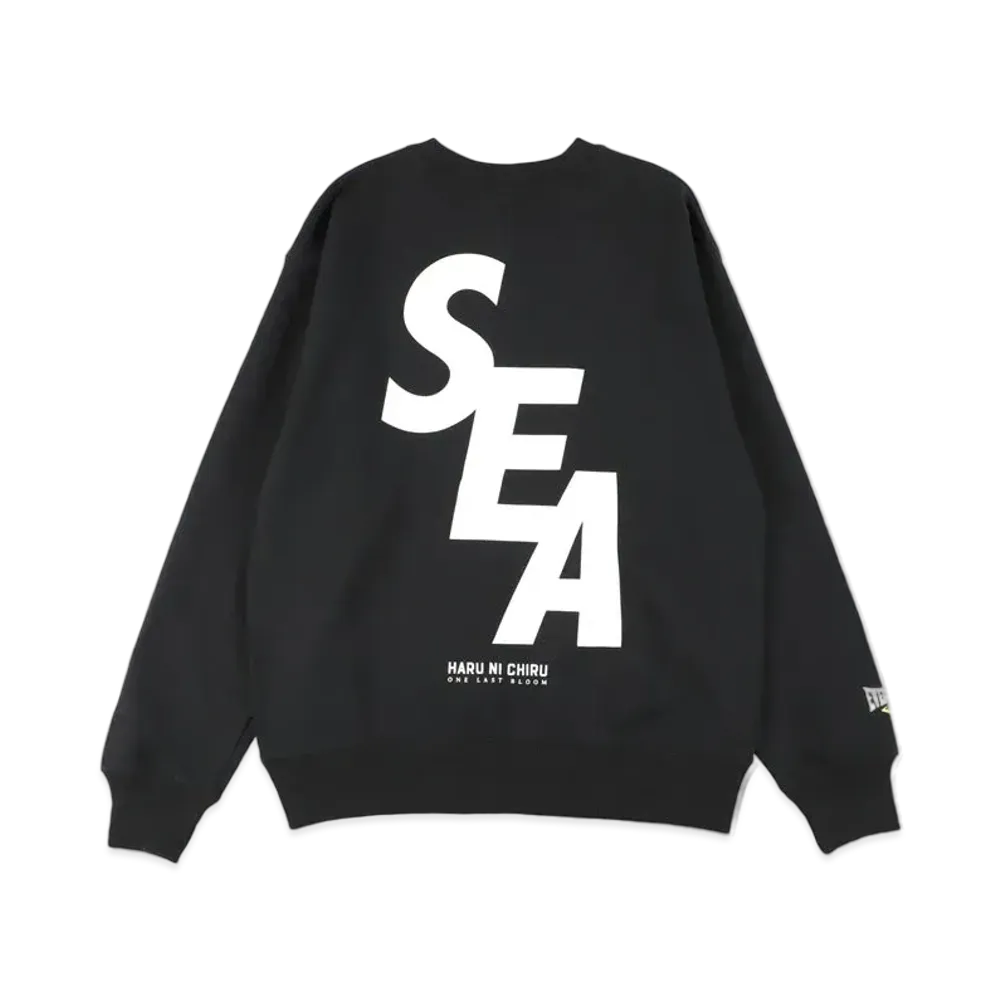 WIND AND SEA x Haru ni chiru x EVERLAST (S_E_A) Crew Neck "Black"
