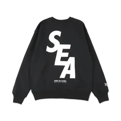 WIND AND SEA x Haru ni chiru x EVERLAST (S_E_A) Crew Neck "Black"