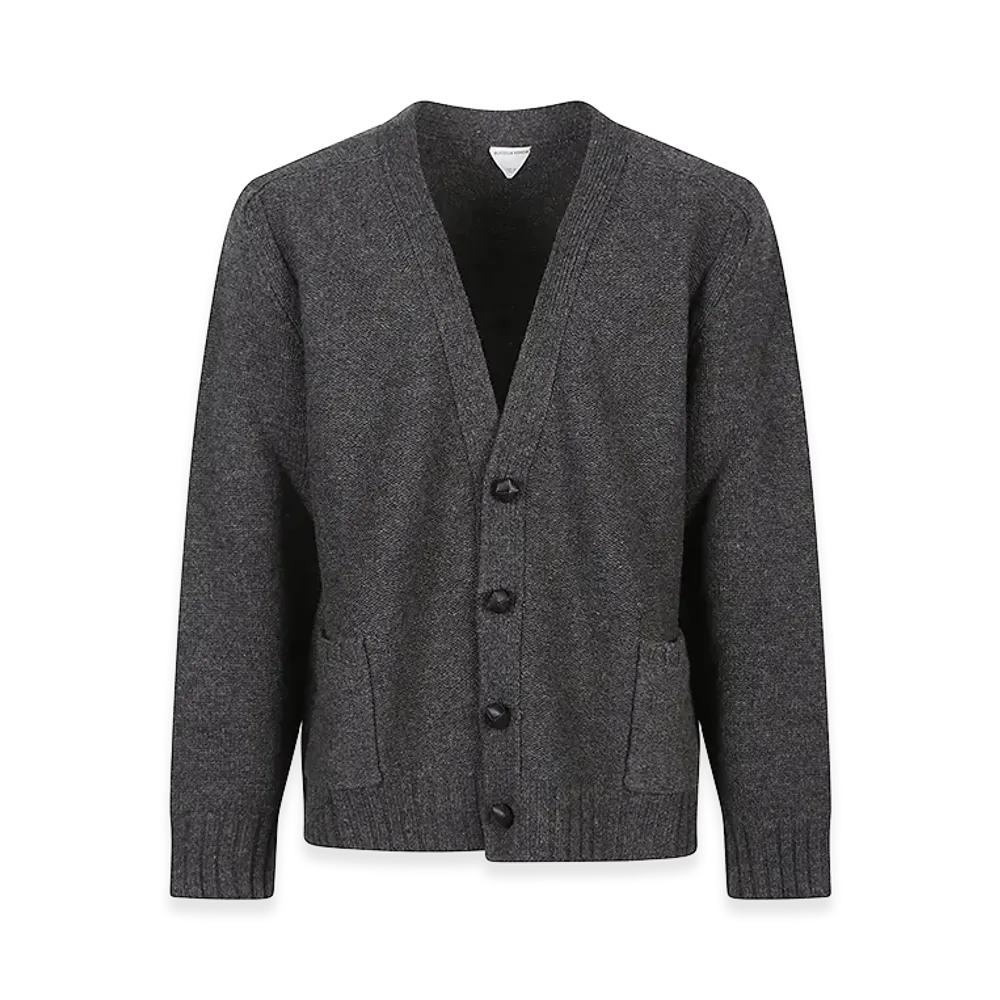 Bottega Veneta Wool Cardigan "Charcoal"