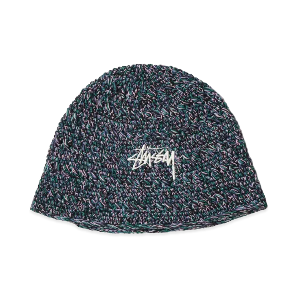 Stussy Hemp Stock Knit Bucket Hat "Multi Navy"