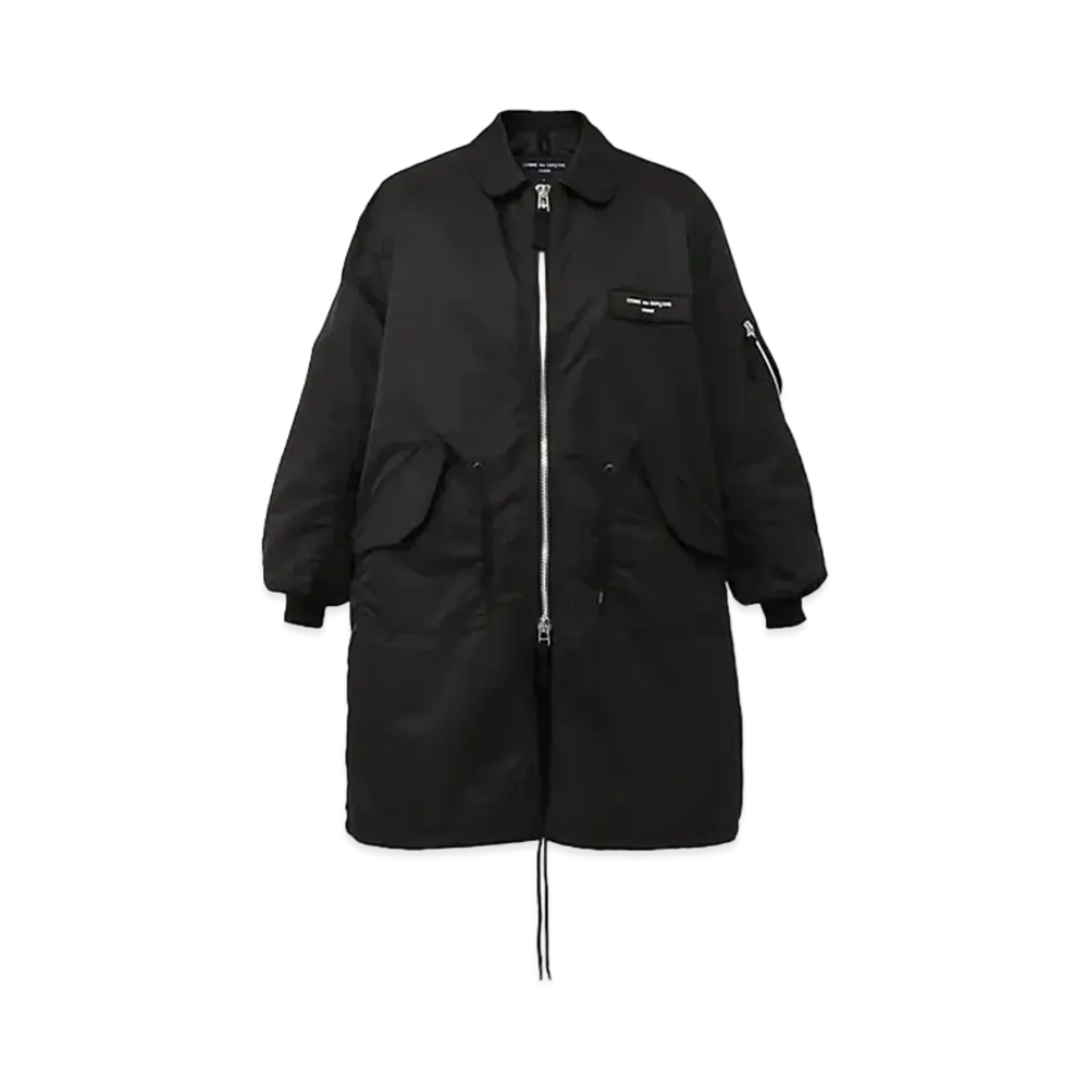 COMME des GARCONS HOMME 24AW Nylon Twill Coat "Black"