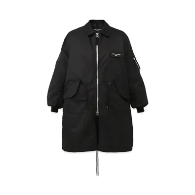 COMME des GARCONS HOMME 24AW Nylon Twill Coat "Black"