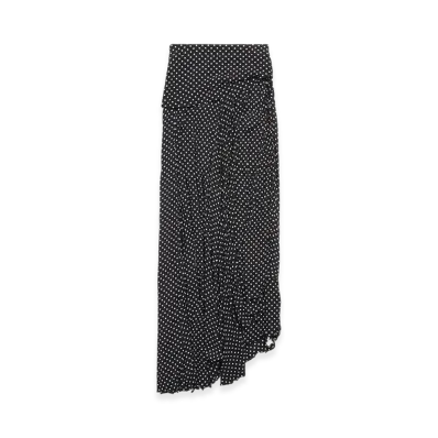 BALENCIAGA Women's Tucked-in Maxi Skirt "Black/Ecru"