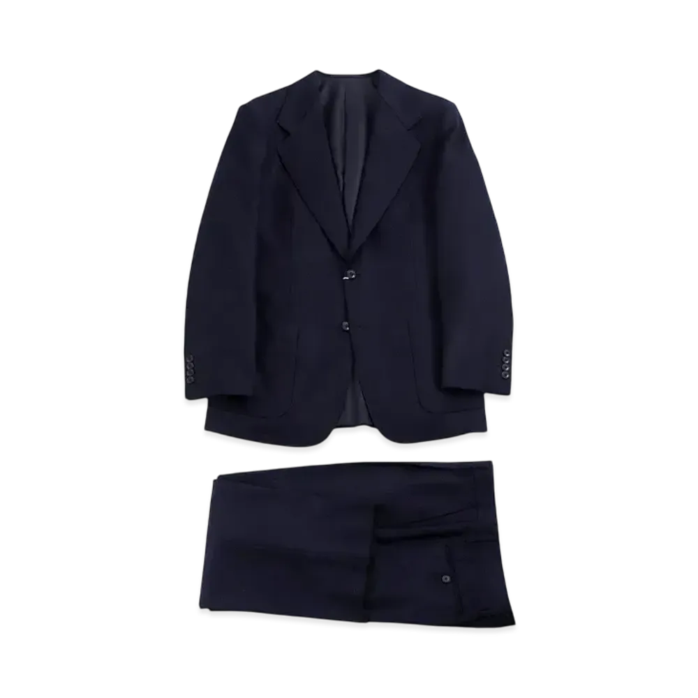 COMOLI Wool Flannel Suit "Navy"