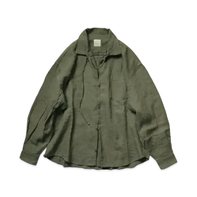KAPITAL LINEN DOLOMB WORK CELD ANO LACK SHIRT "Khaki"
