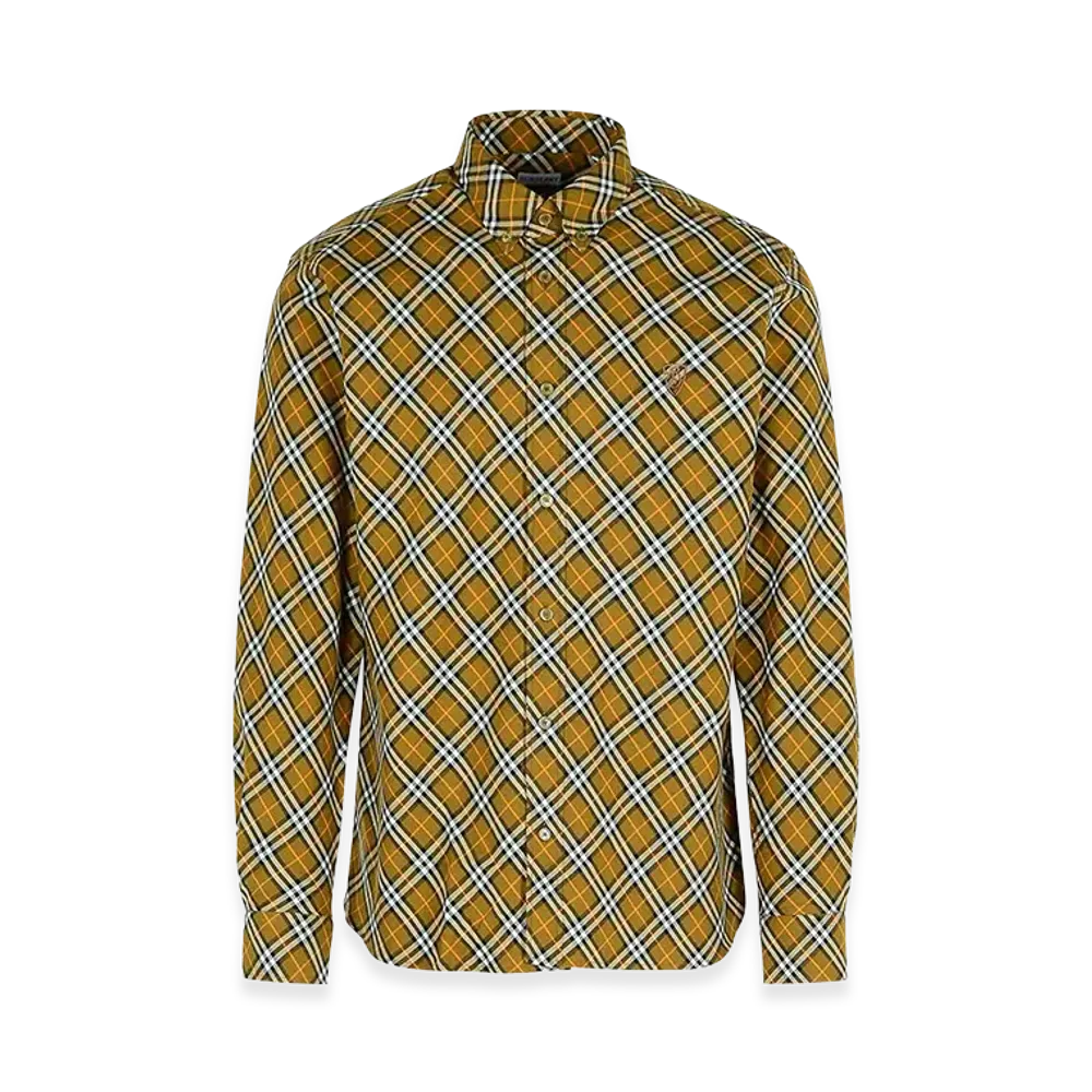 Burberry Cotton Shirt "Green/Beige"