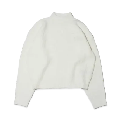 atmos pink High Neck Knit Tops "White"