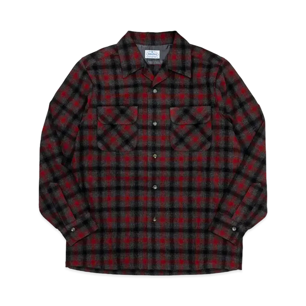 SubCulture Wool Check Shirt "Topgray/Red"