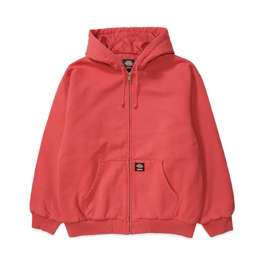 Supreme x Dickies Quilted Lined Zip Up Hooded Sweatshirt "Burnt Red"