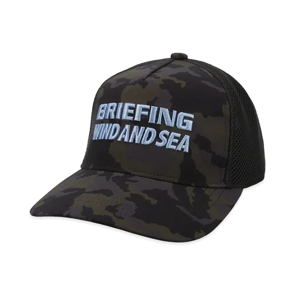 WIND AND SEA x BRIEFING GOLF Camo Mesh Cap "Sax"
