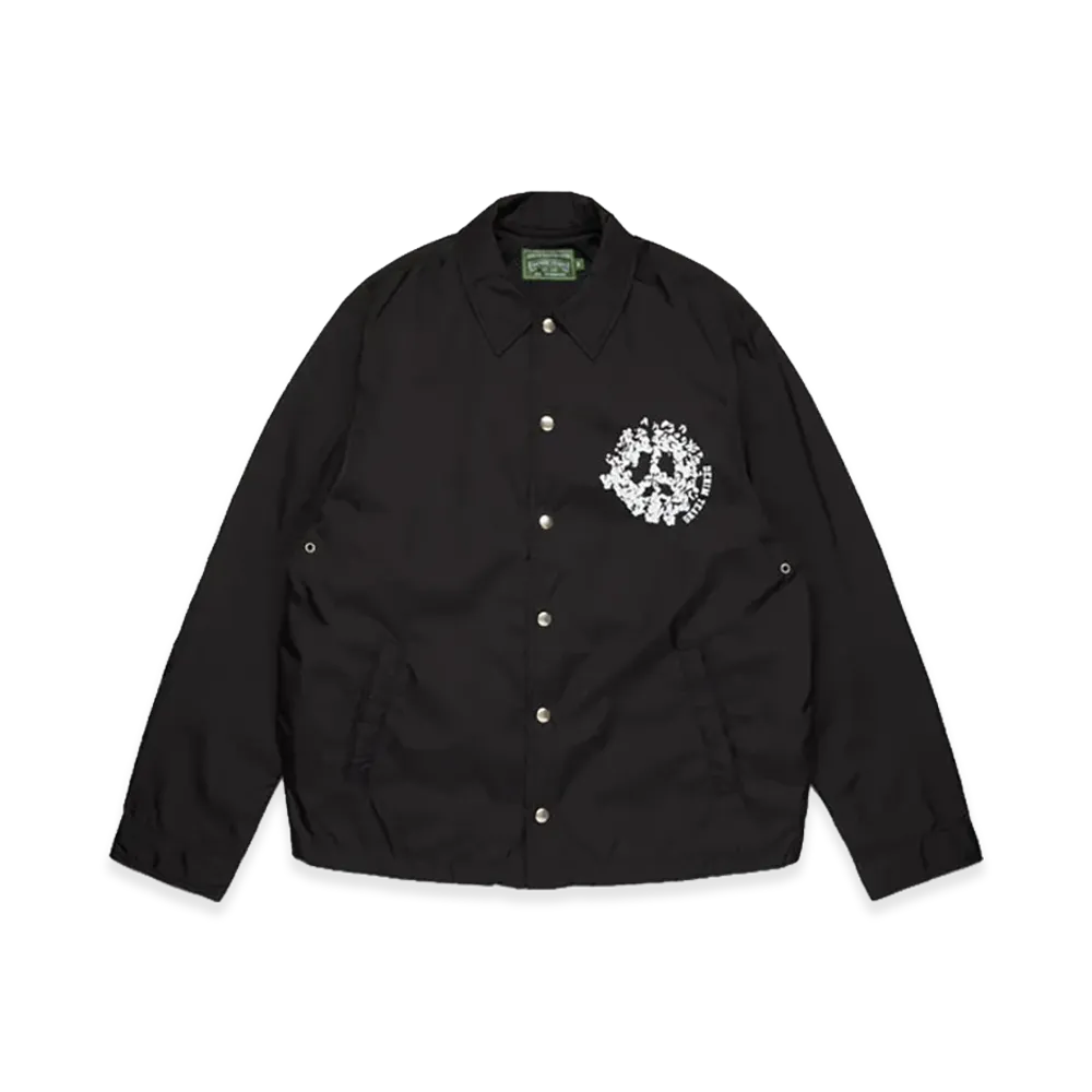 DENIM TEARS Peace Wreath Coaches Jacket "Black"