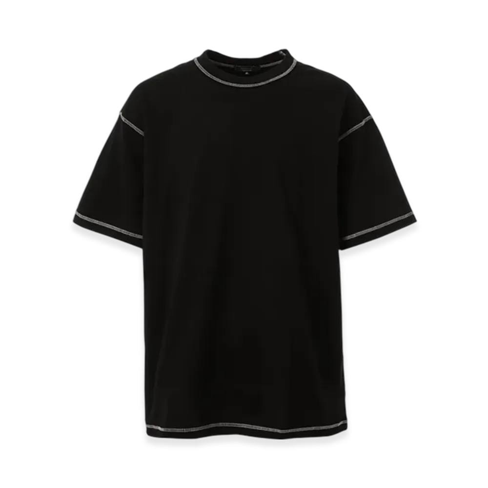 COMME des GARCONS HOMME Garment-Dyed Heavy Cotton Jersey T-Shirt "Black"