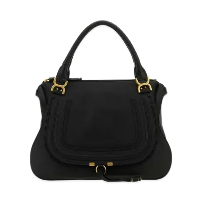 Chloe Marcie Large Double Carry Bag "Black"
